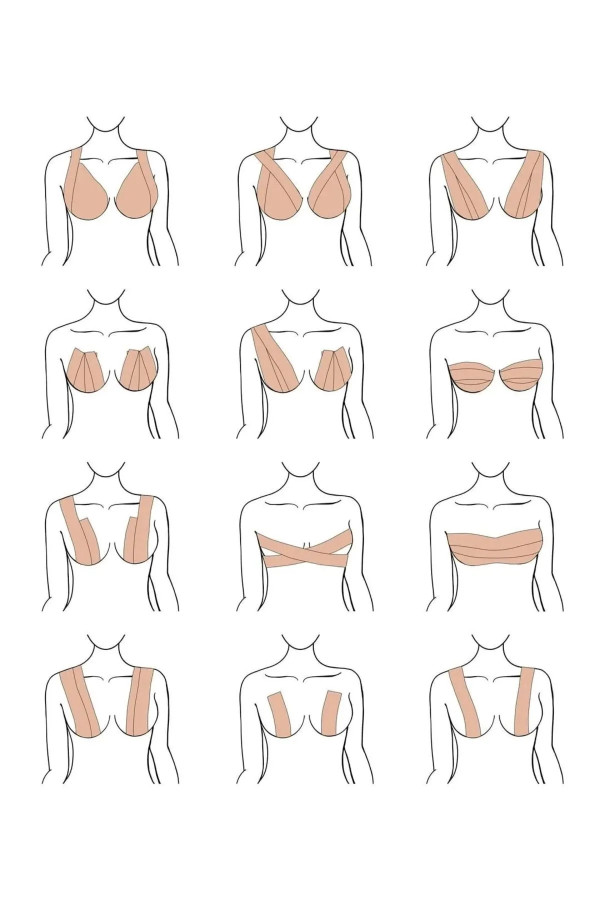 Komten Ten Göğüs Ucu Kapatıcı, Dikleştirici Ve Şekillendirici Bant