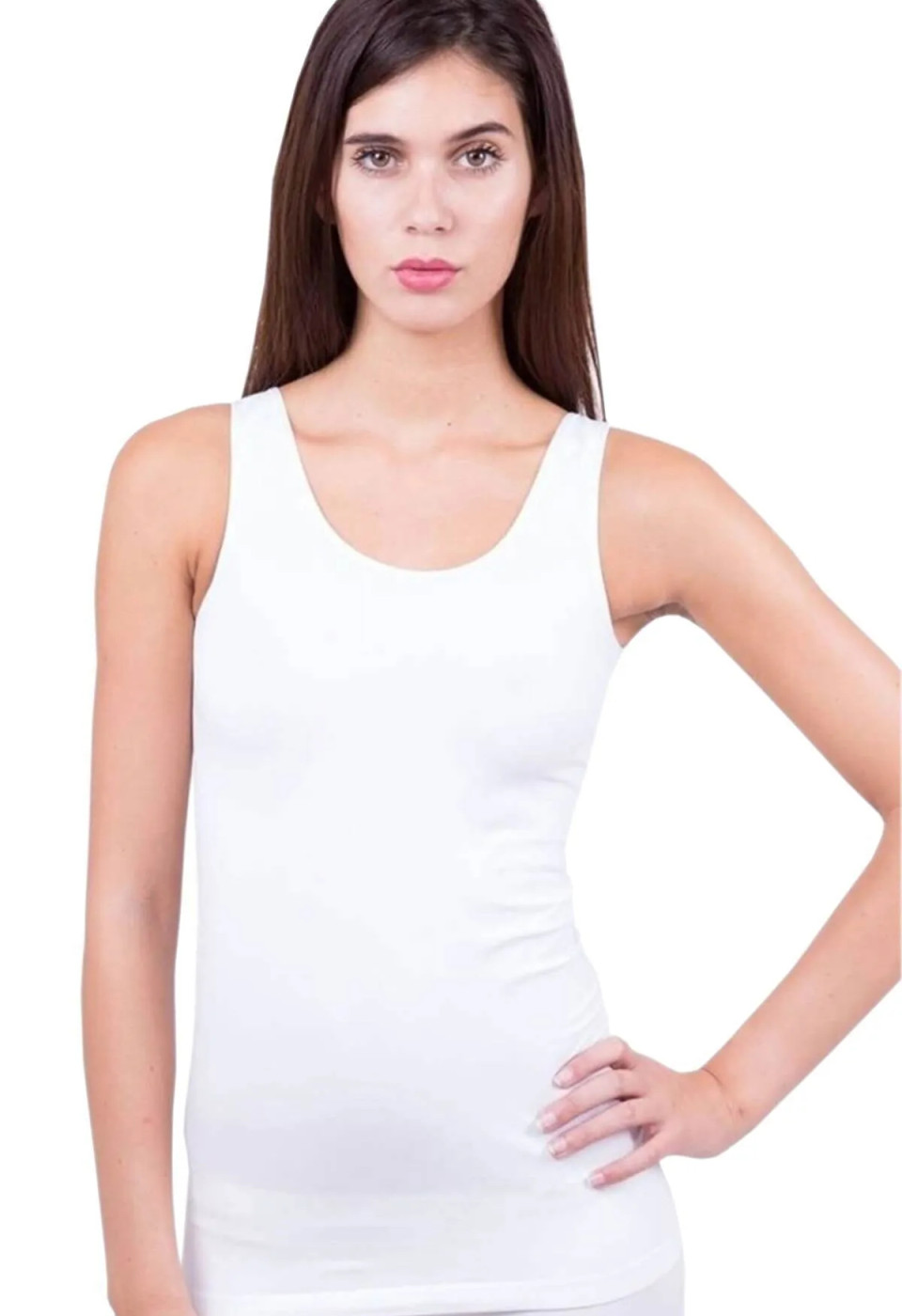 Kalın Askılı Uzun Atlet Beyaz Elite Life 838