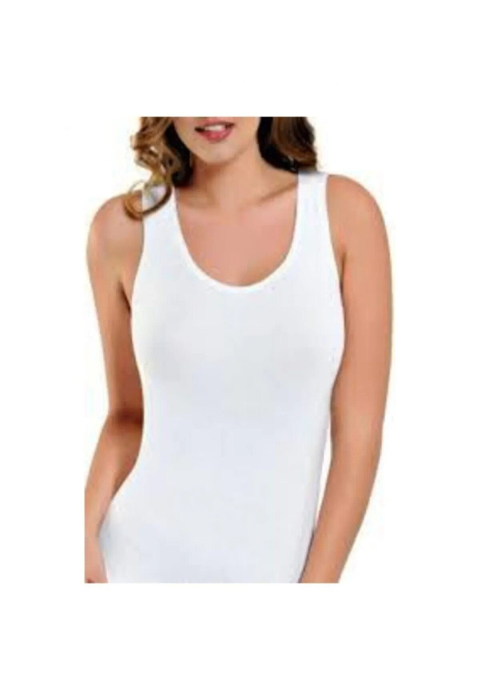 Kalın Askılı Uzun Atlet Beyaz Elite Life 838