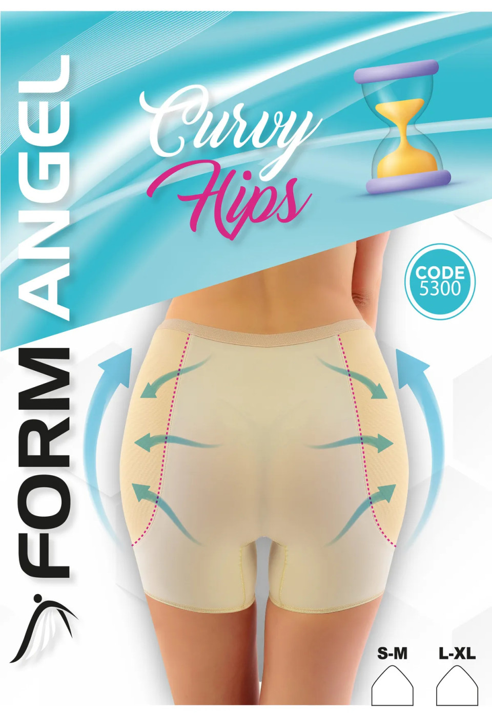 Form Angel Silikon Süngerli Basen Dolgulu PopUp Korse Kum Saati Şekillendirici Dolgunlaştırıcı Korse 5300 Ten