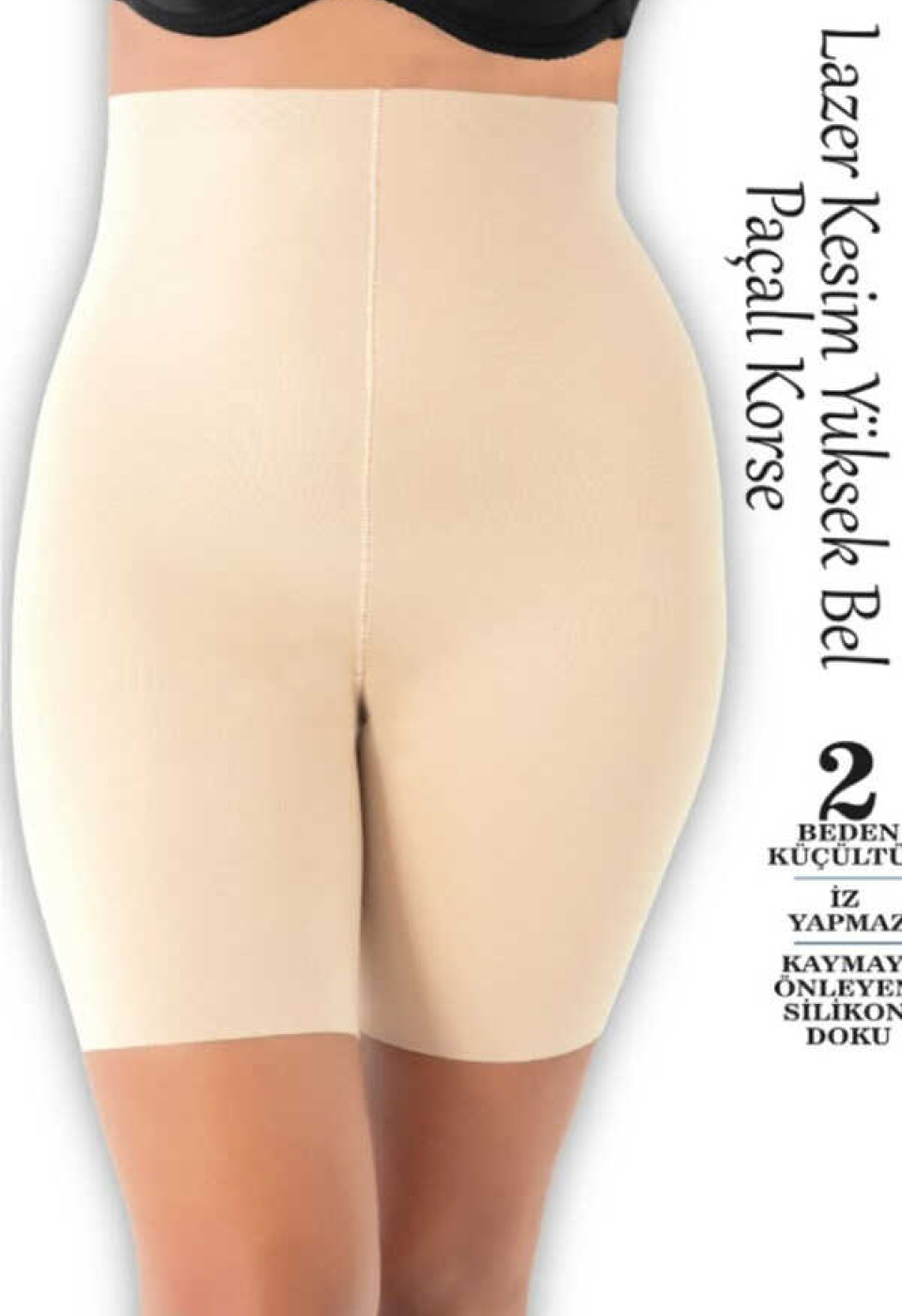 FORM ANGEL 3002 YÜKSEK BEL PAÇALI KORSE LAZER KESM SİYAH