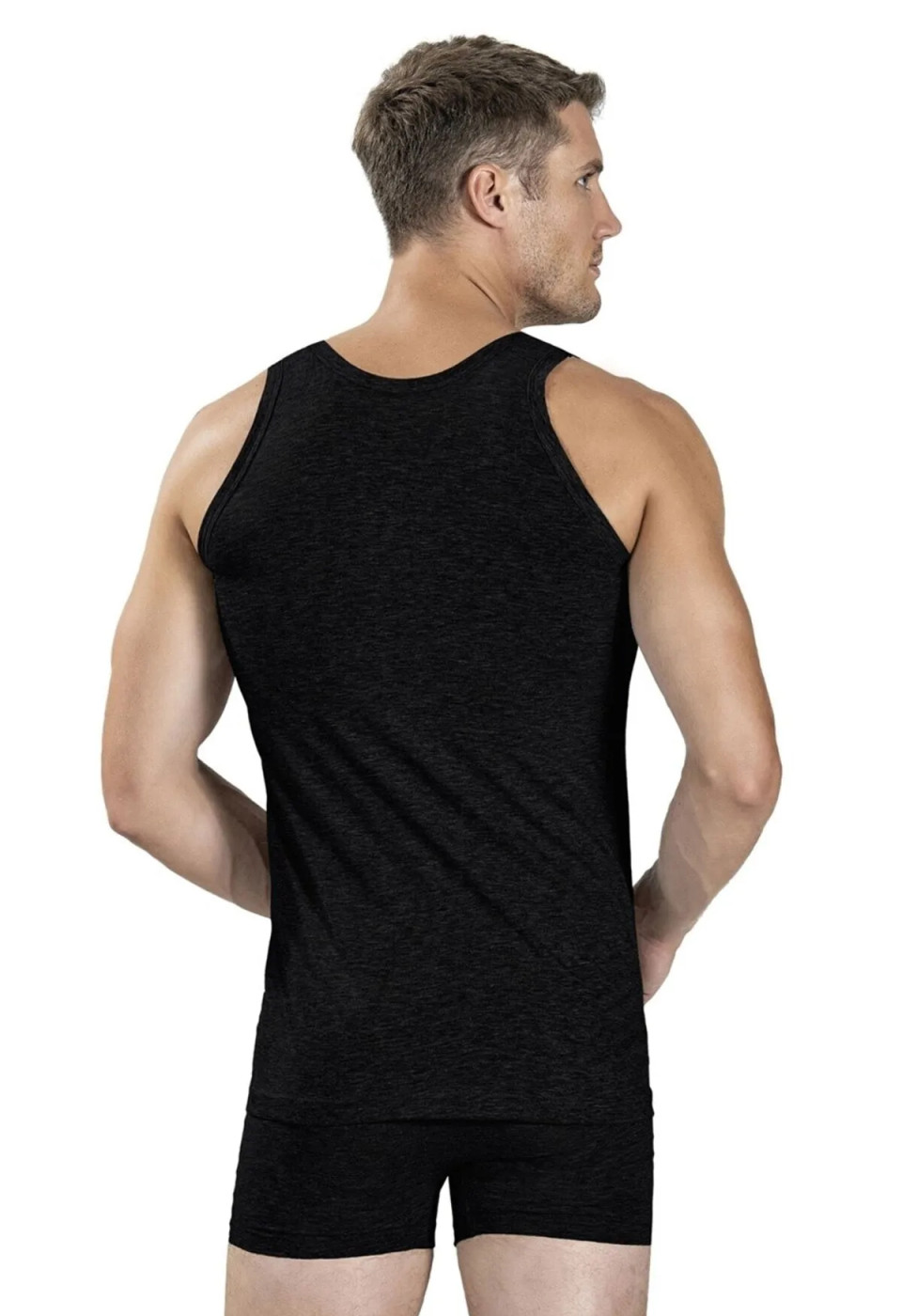 Jiber Erkek Beyaz Pamuklu Likralı Asklı Atlet 147