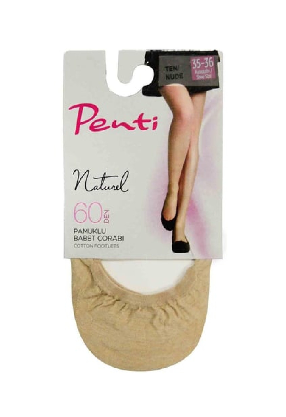 Penti Koton Babet Çorabı Ten 3 Tane