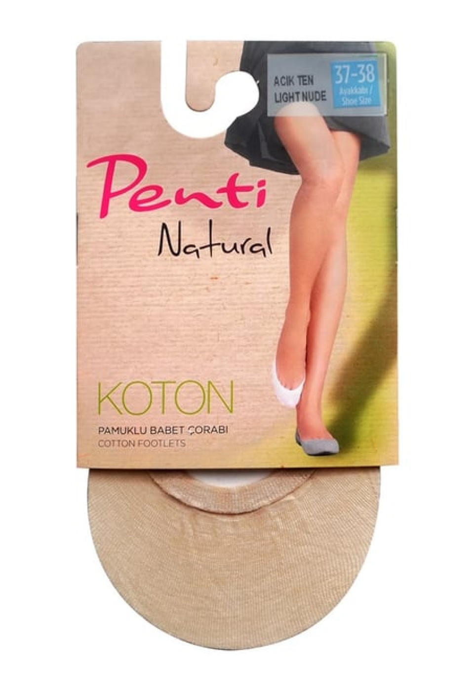 Penti Koton Babet Çorabı Açık Ten 3 Tane