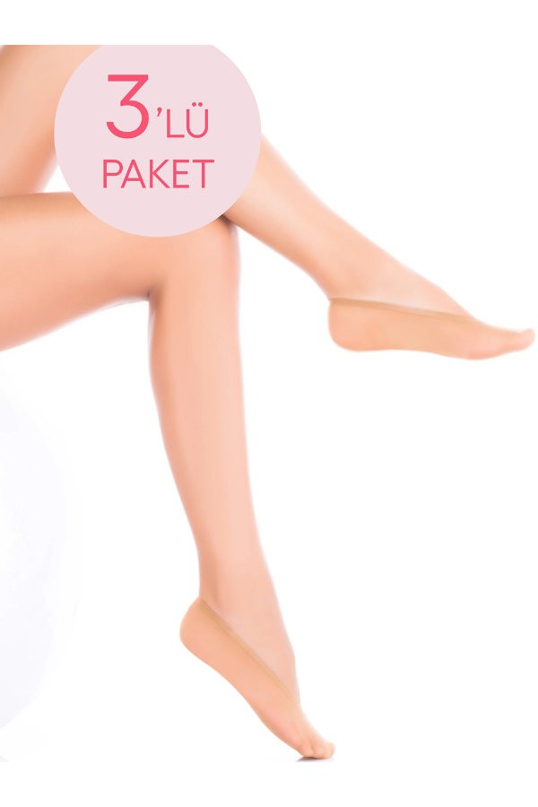 Penti Ten Rengi Naylon Babet Çorabı 3'lü Penti Ten Rengi Naylon Babet Çorabı 3'lü