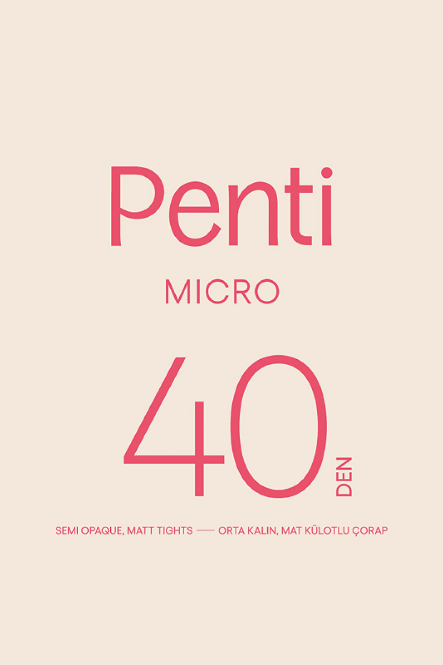 Penti Mikro 40 Tarçın Rengi Külotlu Çorap-Pentilicious